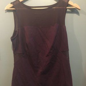 Maroon Mesh Top